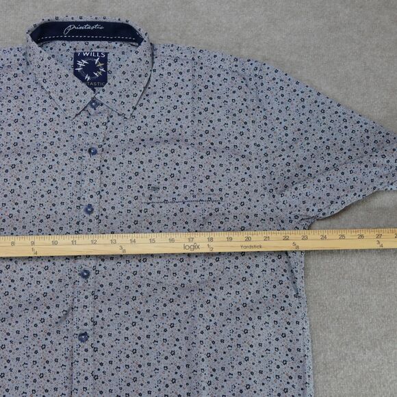 Twills Button Up Shirt Mens XXL Long Sleeve Geometric - Picture 10 of 14